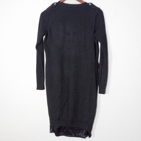 Laundry by Shelli Segal Long Black Cardigan Dress Size M Dark Academia - Picture 2 of 10